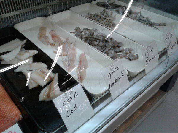 cod haddock shrimp smelt scaled