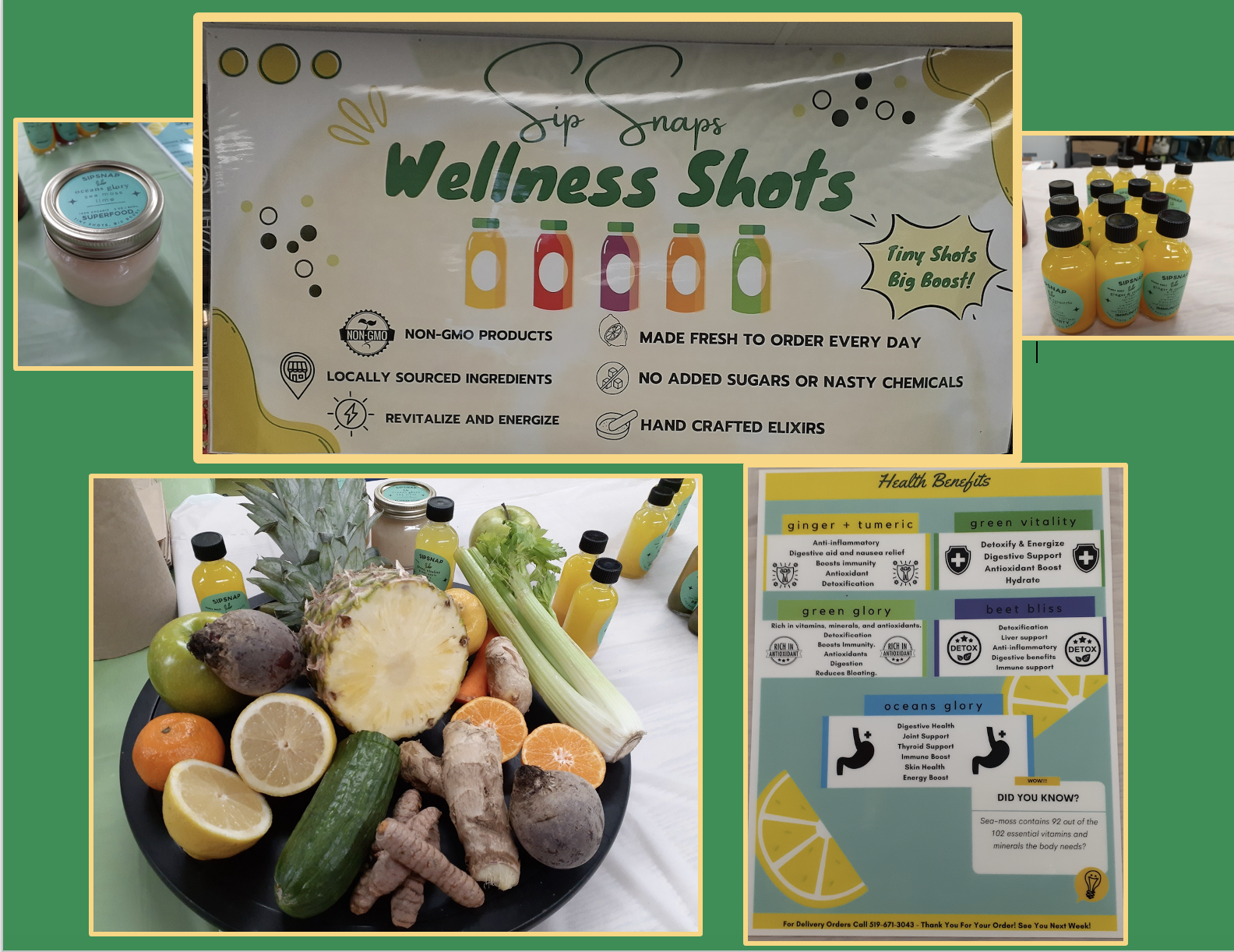 sip snaps wellness shots composite
