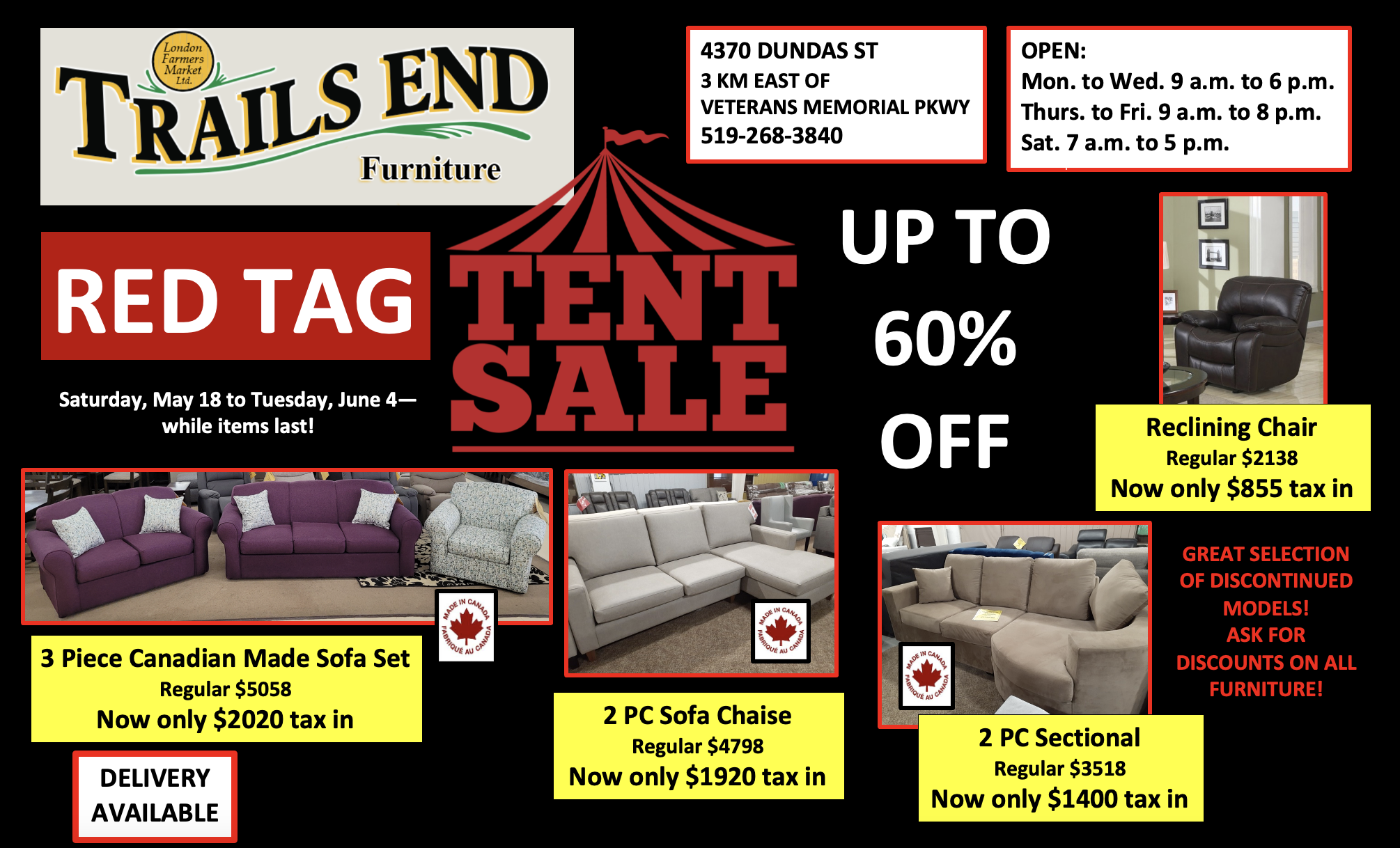 tent sale ad
