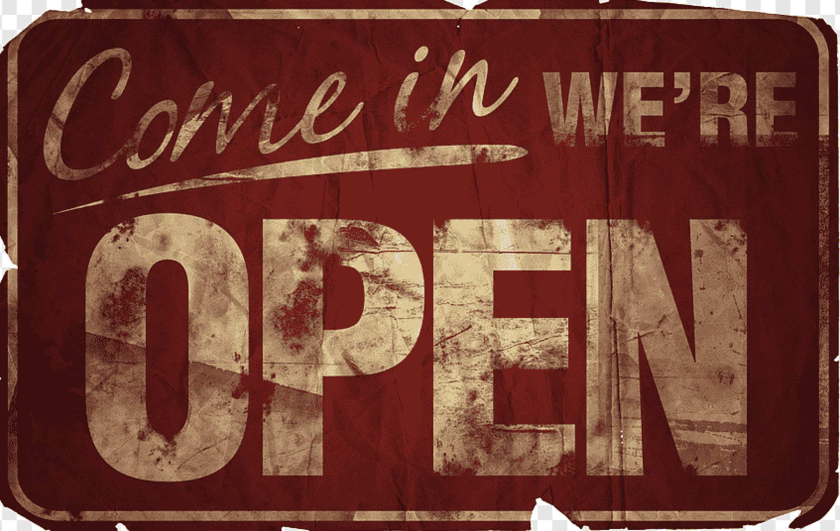 come in we're open