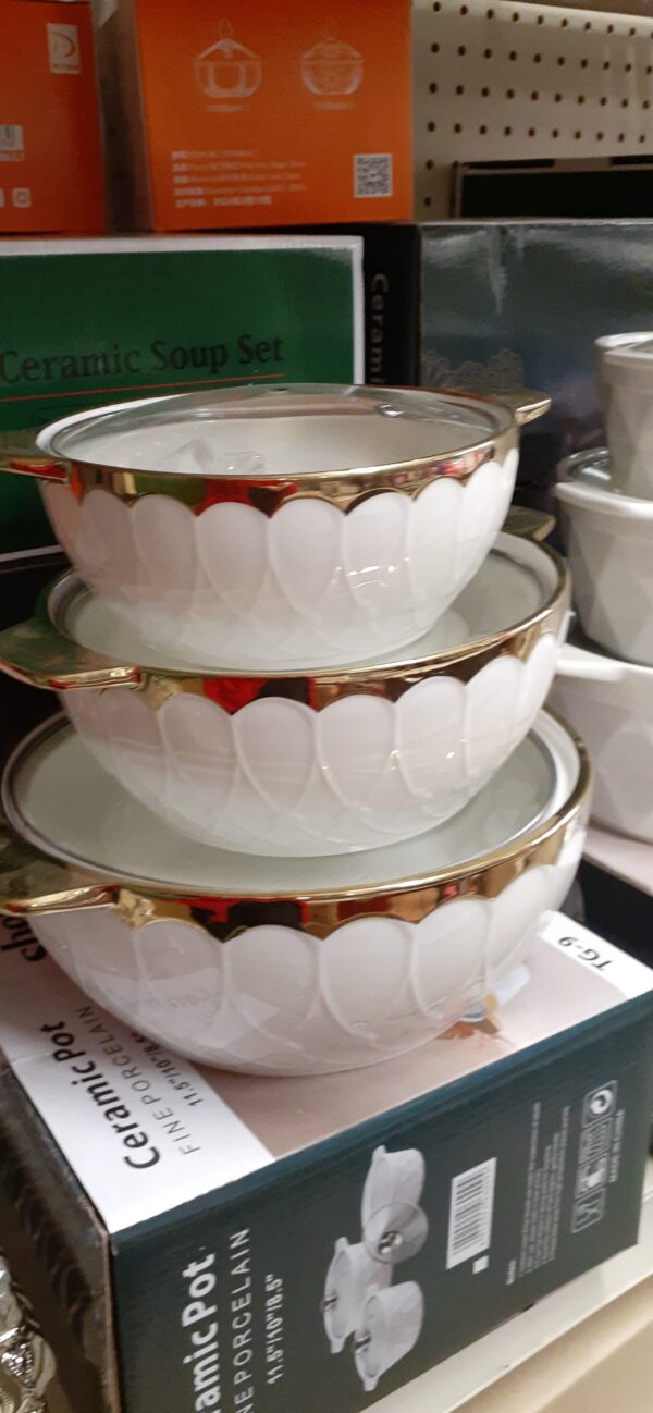 finest store gold rimmed bowls