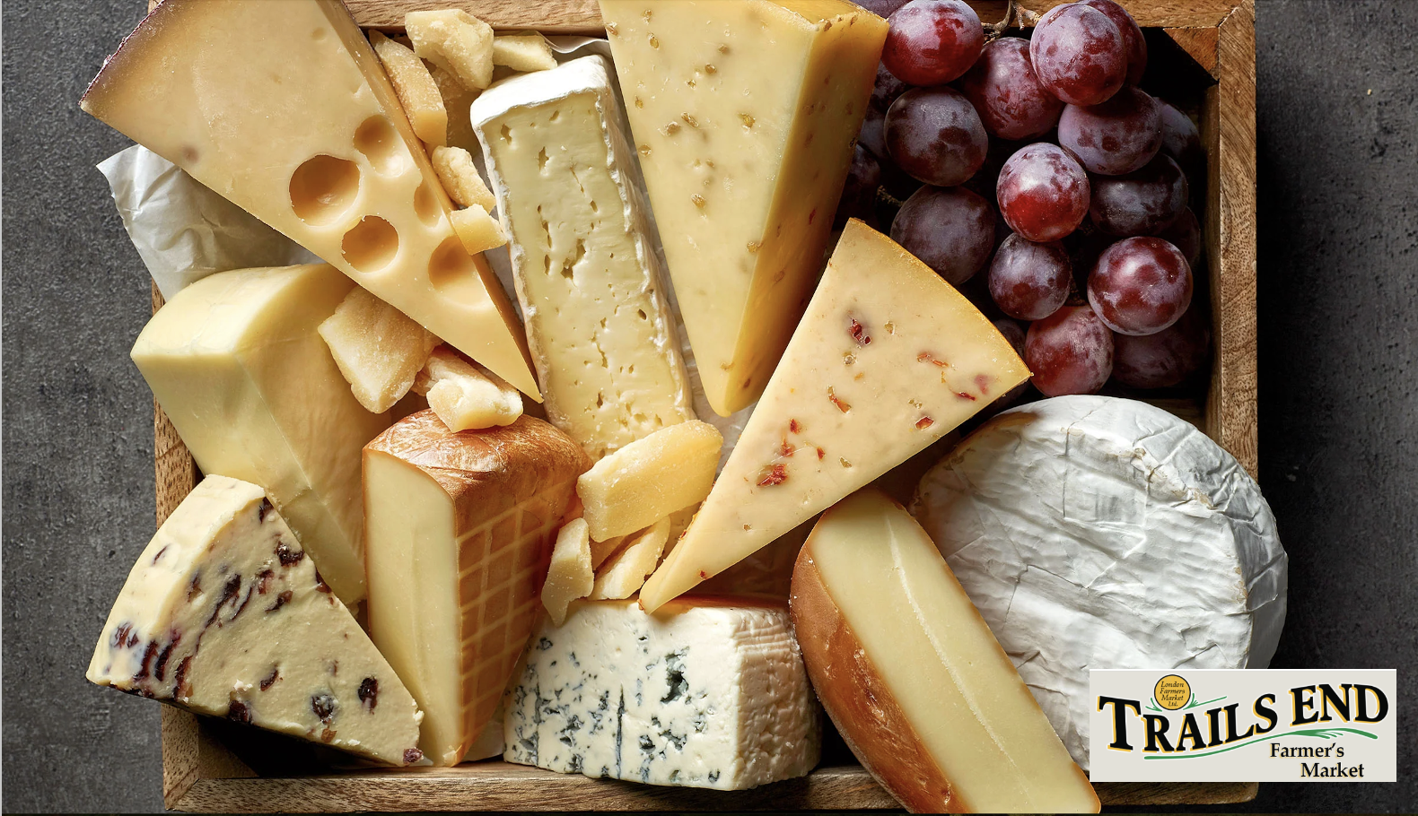 cheese with trails end logo