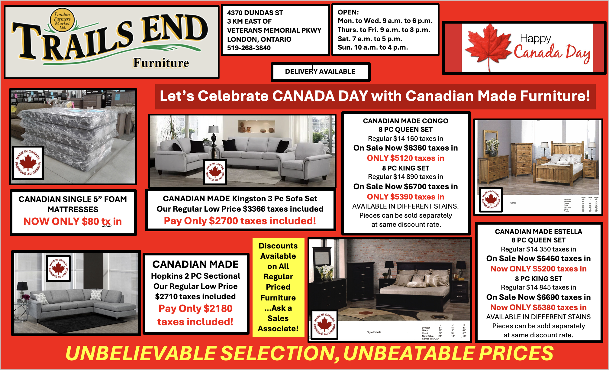 furniture canada day sale 2025