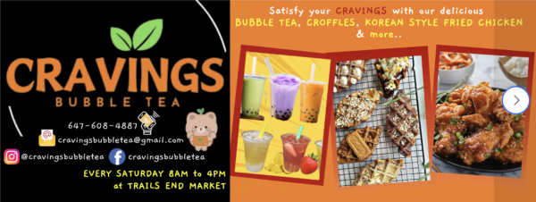 CRAVINGS BUBBLE TEA BANNER