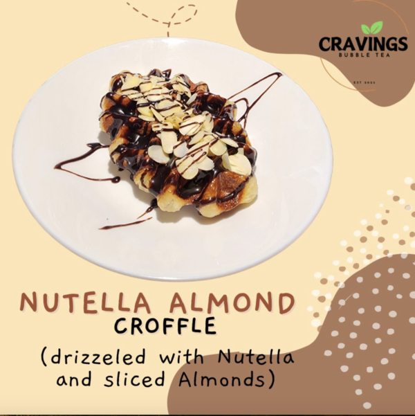 CRAVINGS BUBBLE TEA CROFFLE NUTELLA ALMOND