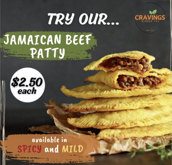 CRAVINGS BUBBLE TEA JAMAICAN BEEF PATTY